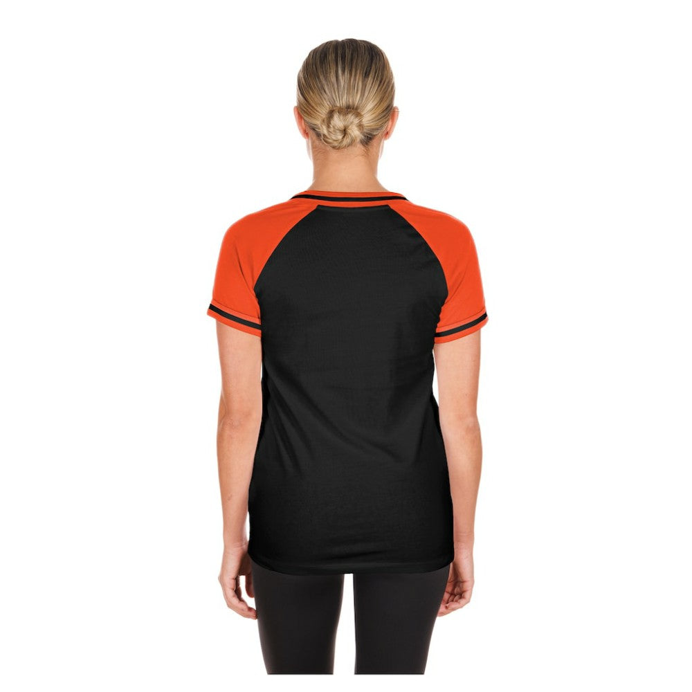 Baltimore Orioles New Era Women's Gameday V-Neck T-Shirt - Black T-shirts