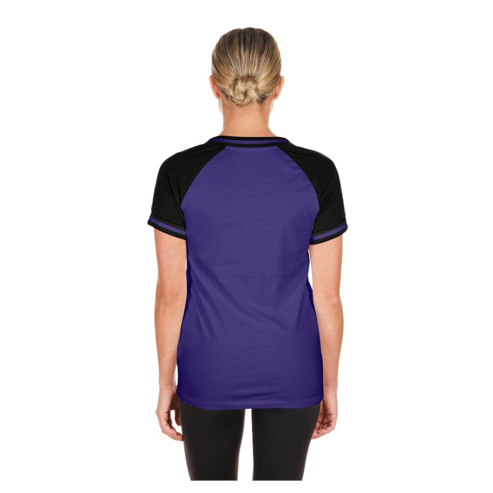 Colorado Rockies New Era Women's Gameday V-Neck T-Shirt - Purple T-shirts