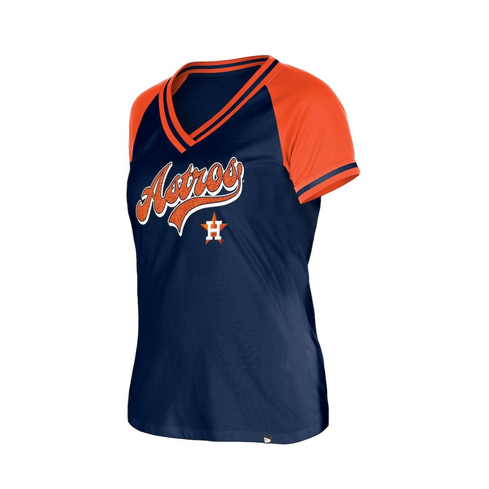 Houston Astros New Era Women's Gameday V-Neck T-Shirt - Navy T-shirts