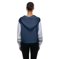 New York Yankees New Era Women's Boxy Lace-Up Hoodie - Navy Hoodies