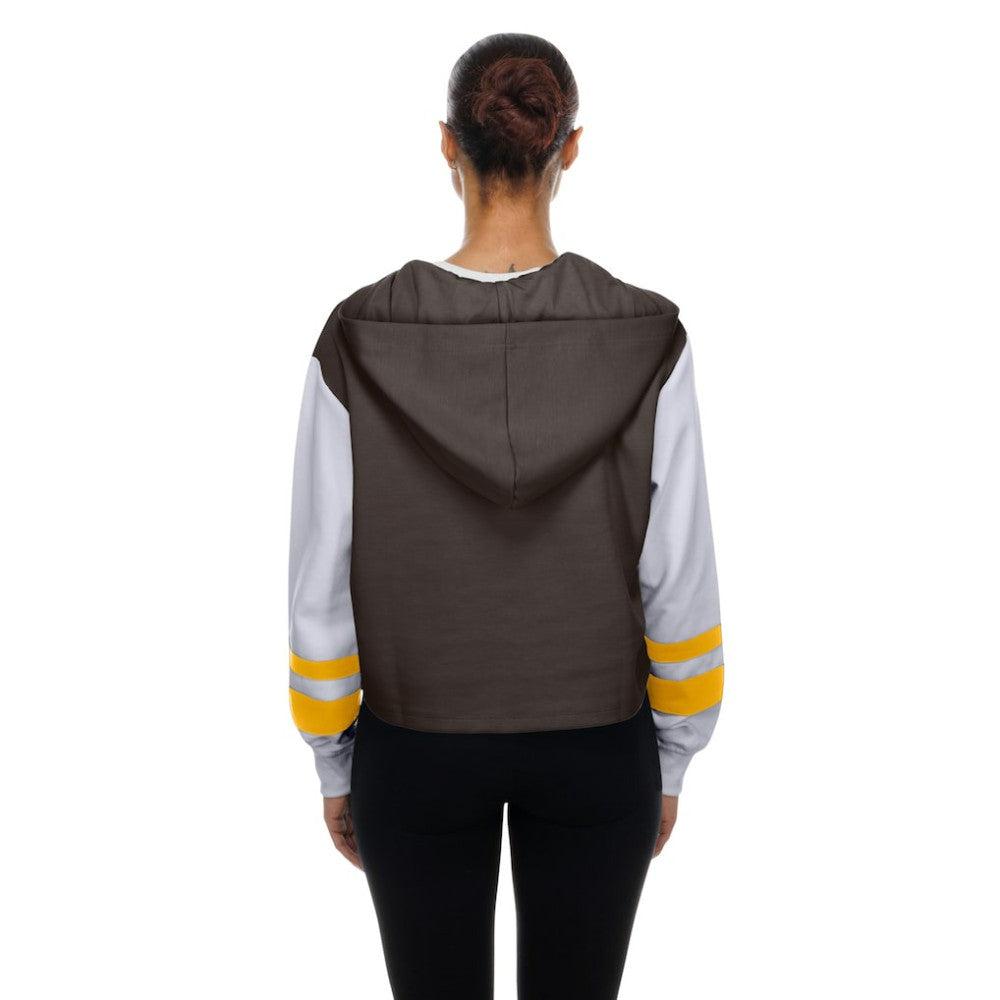 San Diego Padres New Era Women's Boxy Lace-Up Hoodie - Brown Hoodies