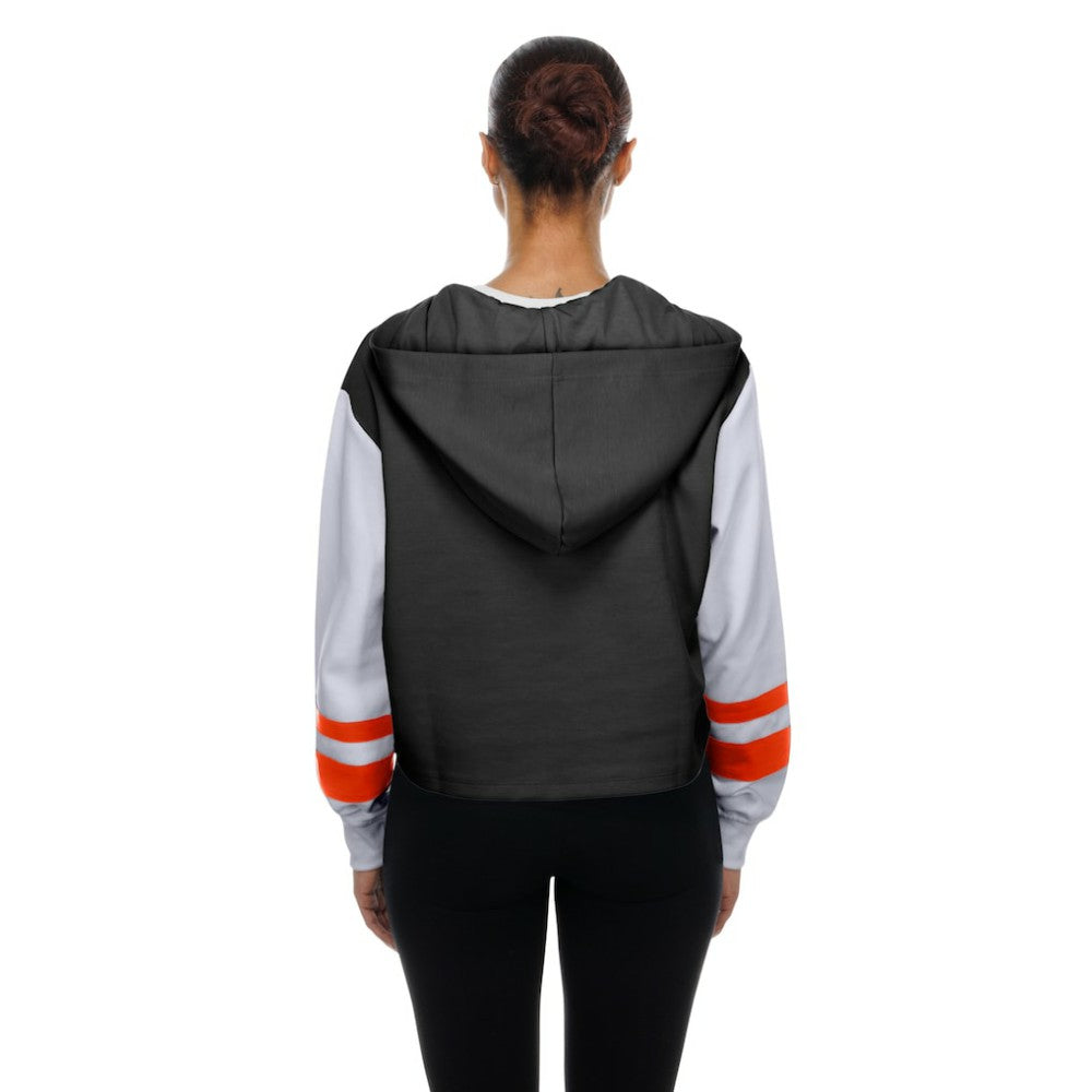 Baltimore Orioles New Era Women's Boxy Lace-Up Hoodie - Black Hoodies