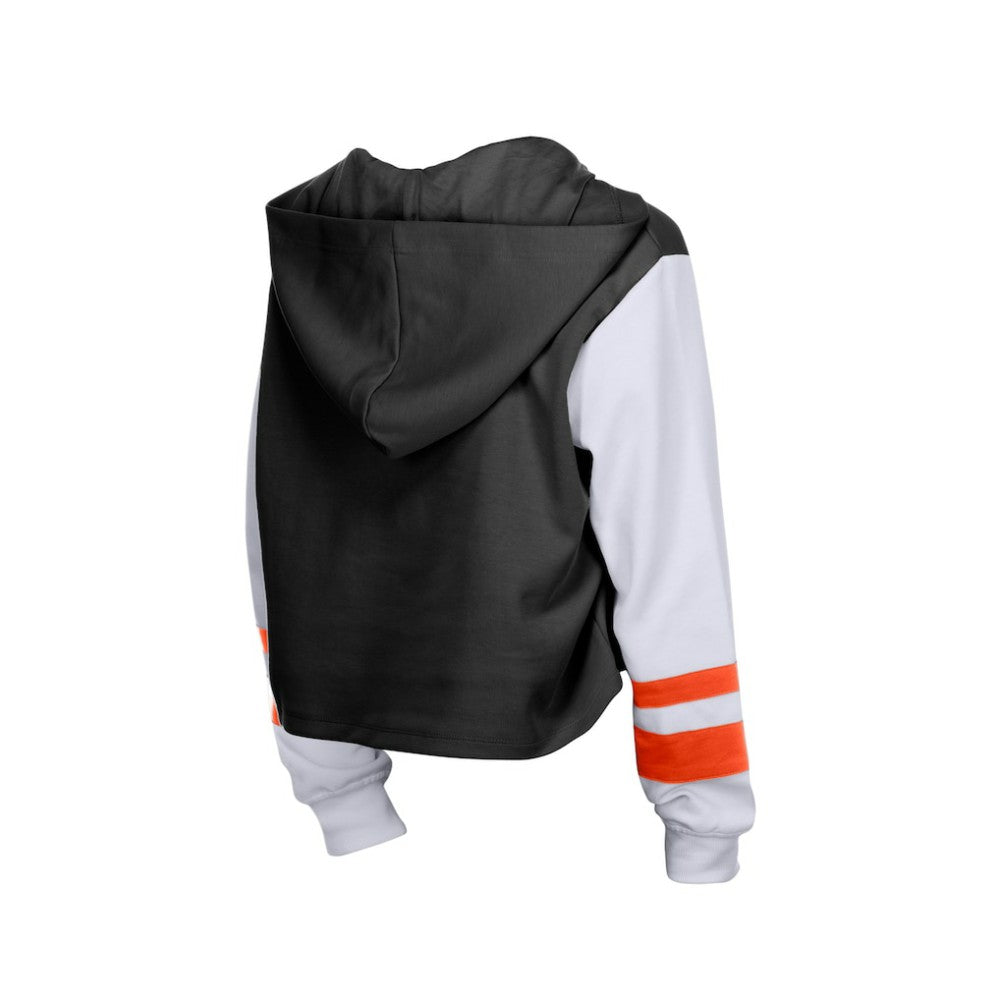 Baltimore Orioles New Era Women's Boxy Lace-Up Hoodie - Black Hoodies