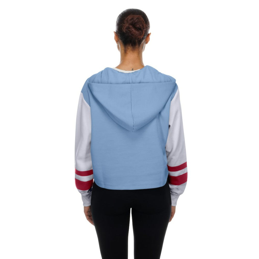 Philadelphia Phillies New Era Women's Boxy Lace-Up Hoodie - Light Blue Hoodies