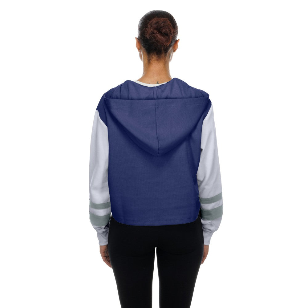 Los Angeles Dodgers New Era Women's Boxy Lace-Up Hoodie - Royal Hoodies