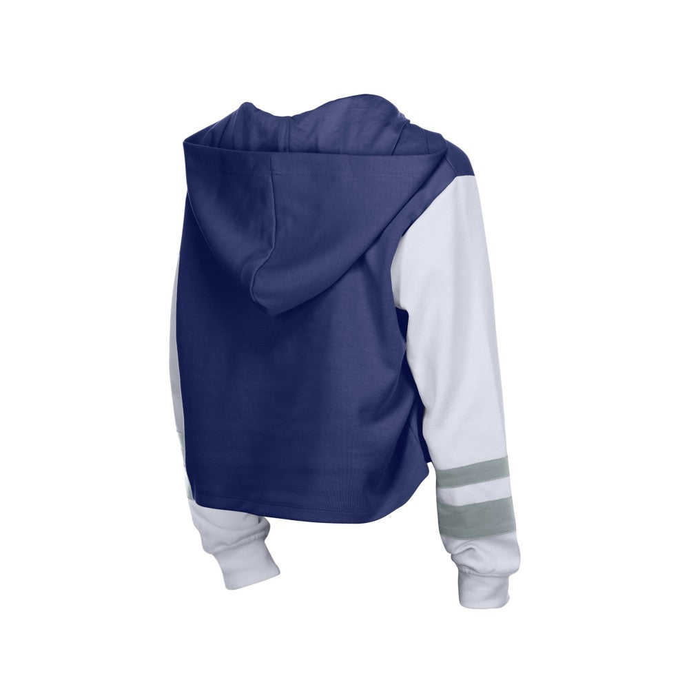Los Angeles Dodgers New Era Women's Boxy Lace-Up Hoodie - Royal Hoodies