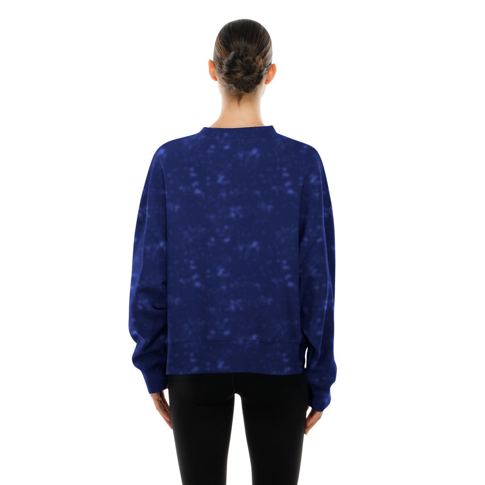 Los Angeles Dodgers New Era Women's Throwback Oversized Boxy Sweatshirt - Royal Sweatshirts