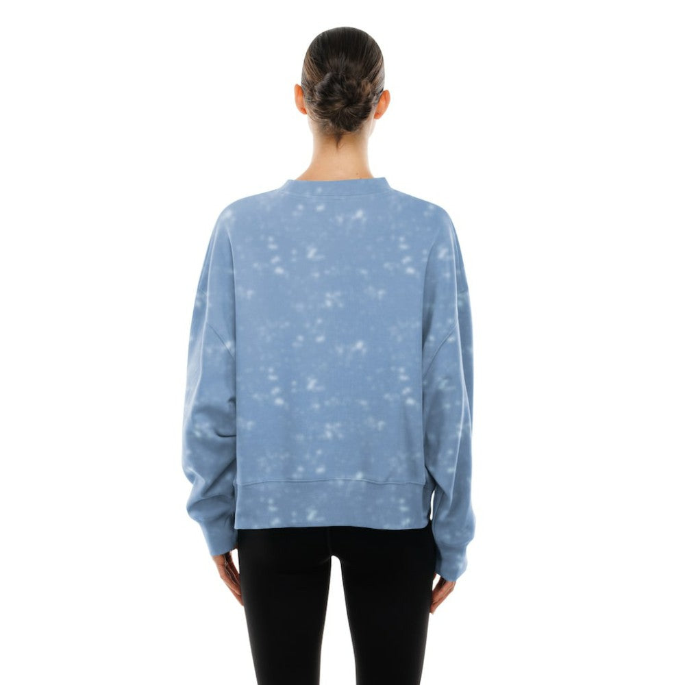Philadelphia Phillies New Era Women's Throwback Oversized Boxy Sweatshirt - Light Blue Sweatshirts