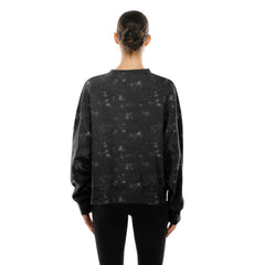San Francisco Giants New Era Women's Throwback Oversized Boxy Sweatshirt - Black Sweatshirts