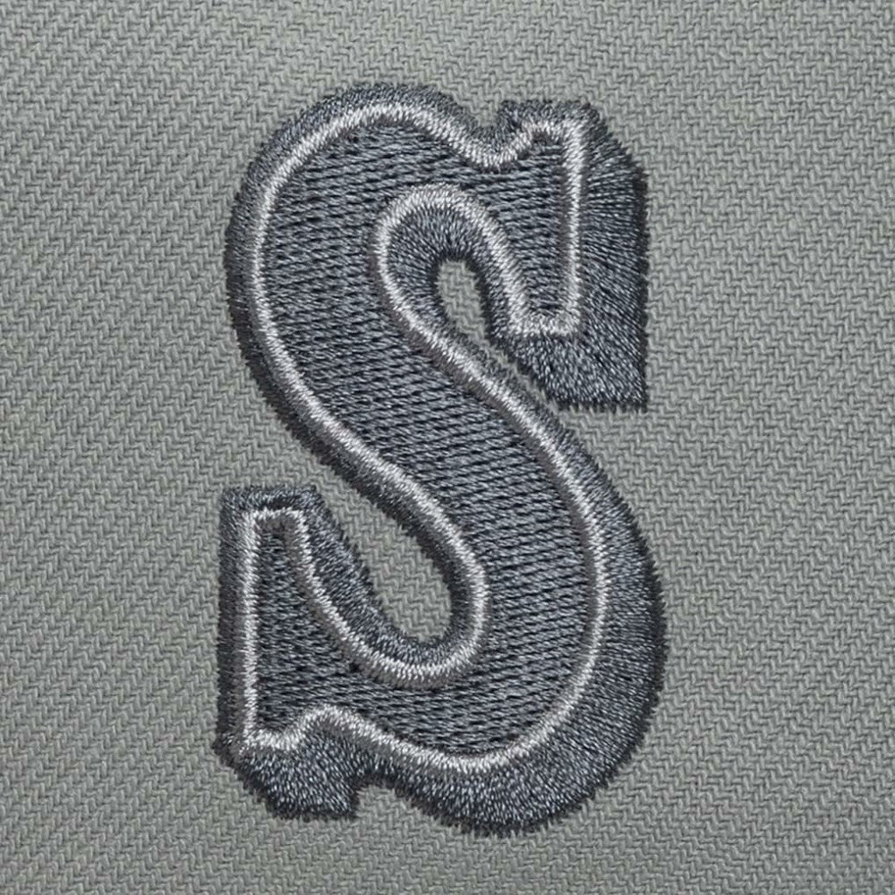 Seattle Mariners Mitchell & Ness Cooperstown Thunderstorm Head Coach Pro-Crown Adjustable Hat - Gray Hats