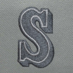 Seattle Mariners Mitchell & Ness Cooperstown Thunderstorm Head Coach Pro-Crown Adjustable Hat - Gray Hats
