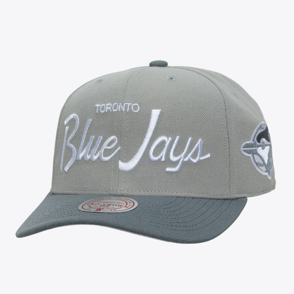 Toronto Blue Jays Mitchell & Ness Cooperstown Thunderstorm Head Coach Pro-Crown Adjustable Hat - Gray Hats