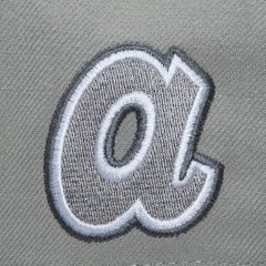 Atlanta Braves Mitchell & Ness Cooperstown Thunderstorm Head Coach Pro-Crown Adjustable Hat - Gray Hats