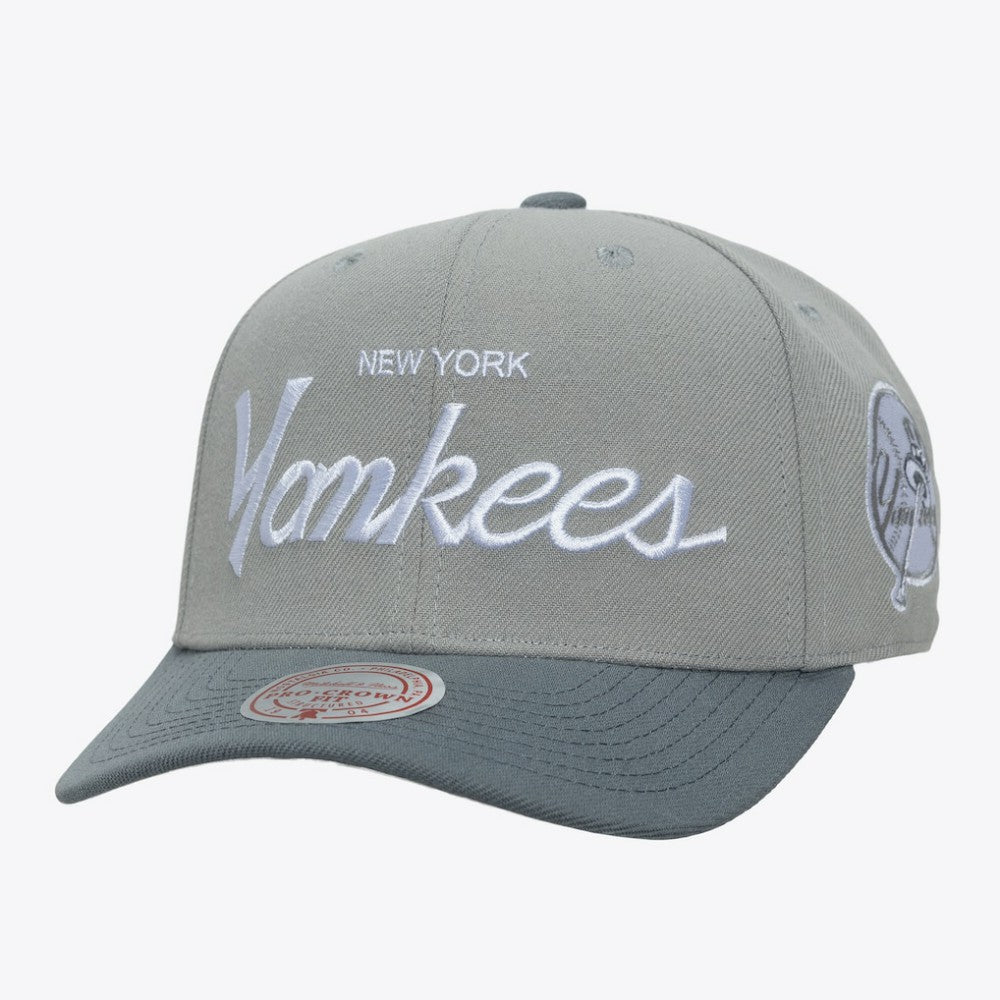 New York Yankees Mitchell & Ness Thunderstorm Head Coach Pro-Crown Adjustable Hat - Gray Hats