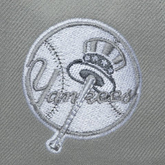 New York Yankees Mitchell & Ness Thunderstorm Head Coach Pro-Crown Adjustable Hat - Gray Hats