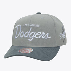 Los Angeles Dodgers Mitchell & Ness Thunderstorm Head Coach Pro-Crown Adjustable Hat - Gray Hats