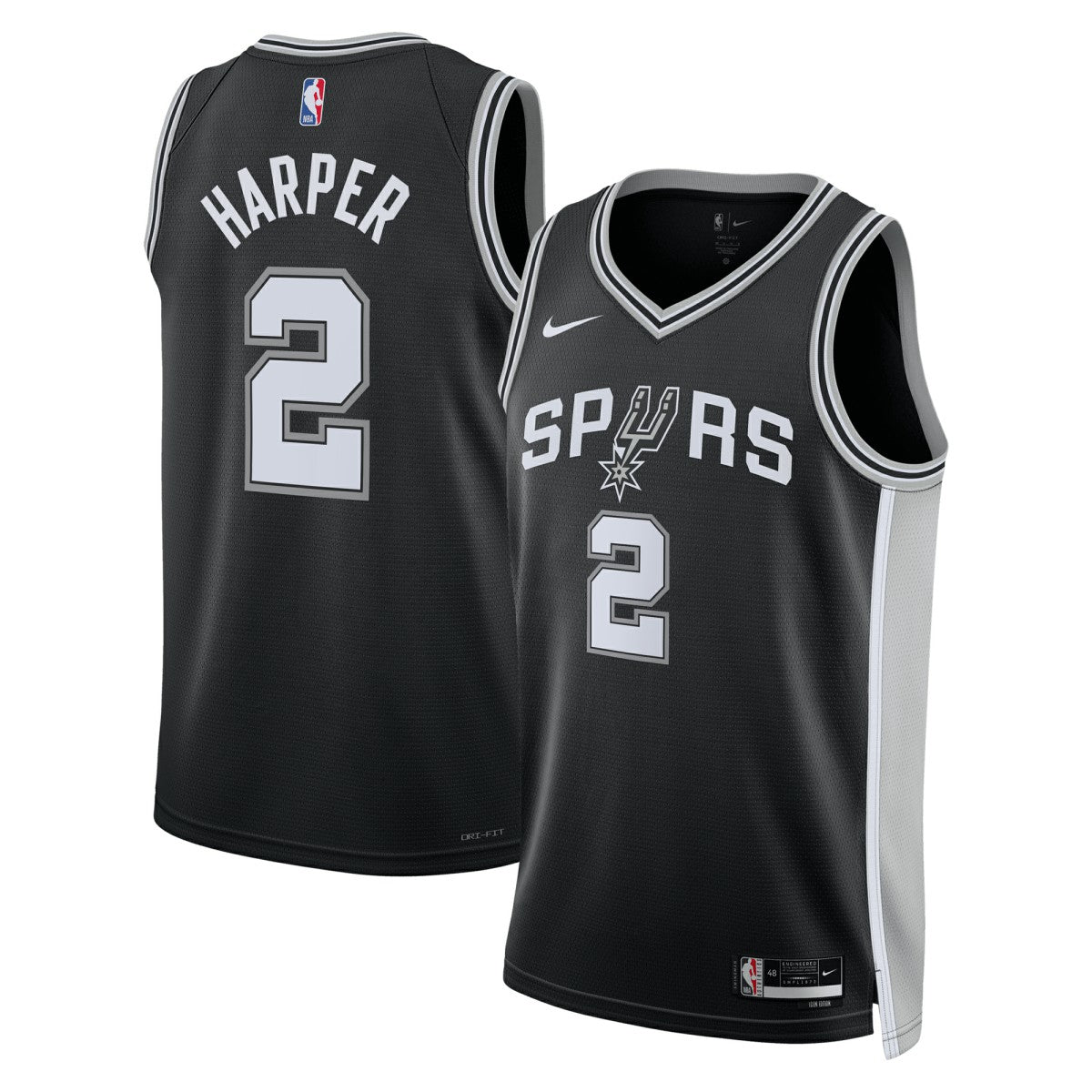 Dylan Harper San Antonio Spurs Unisex 2025 NBA Draft First Round Pick Swingman Jersey Icon Edition Black - Nike outlet