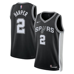 Dylan Harper San Antonio Spurs Unisex 2025 NBA Draft First Round Pick Swingman Jersey Icon Edition Black - Nike outlet