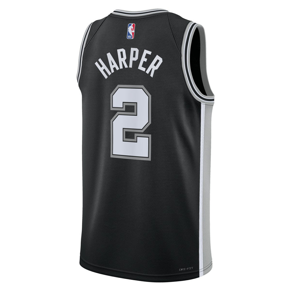 Dylan Harper San Antonio Spurs Unisex 2025 NBA Draft First Round Pick Swingman Jersey Icon Edition Black - Nike outlet