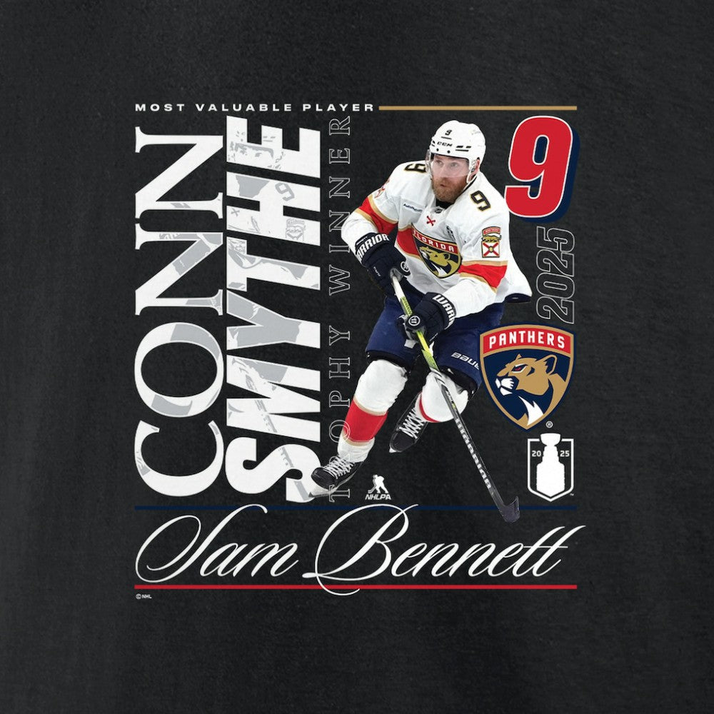 Sam Bennett Florida Panthers 2025 Conn Smythe Winner T-Shirt - Black | US 203256779