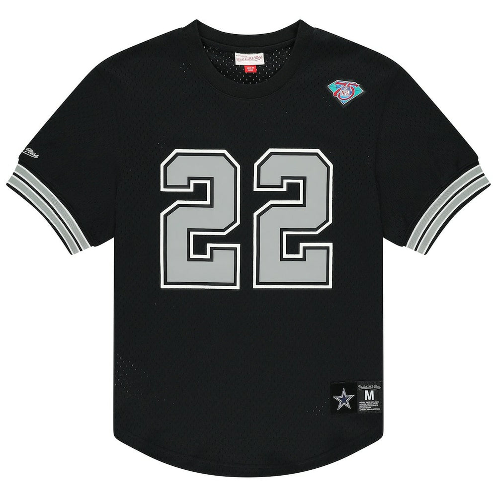 Emmitt Smith Dallas Cowboys Retired Player Name & Number Mesh Top - Black Tops