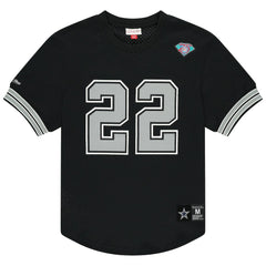 Emmitt Smith Dallas Cowboys Retired Player Name & Number Mesh Top - Black Tops