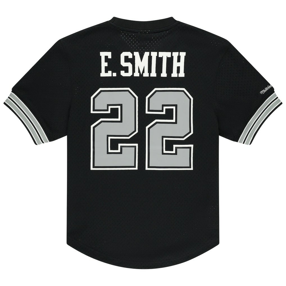 Emmitt Smith Dallas Cowboys Retired Player Name & Number Mesh Top - Black Tops