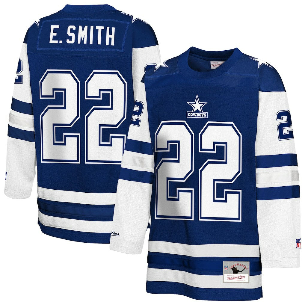 Emmitt Smith Dallas Cowboys Youth Hockey Fashion Jersey - Navy Jerseys