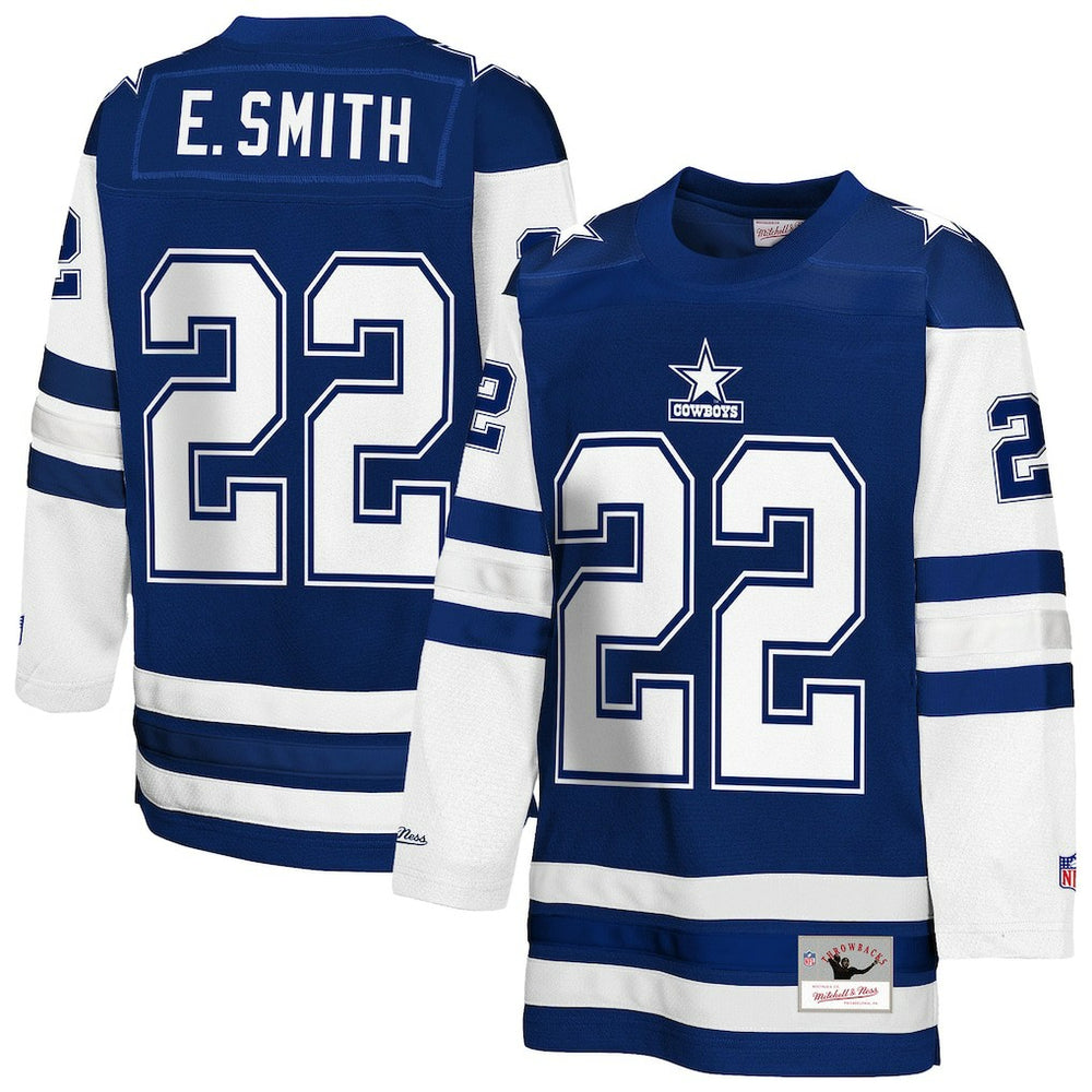 Emmitt Smith Dallas Cowboys Youth Hockey Fashion Jersey - Navy Jerseys