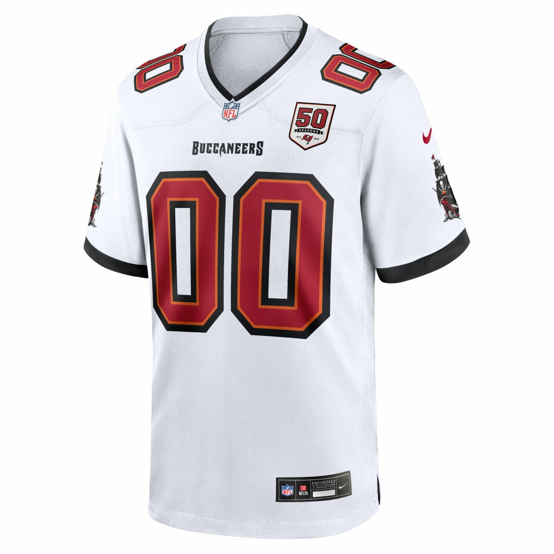 Tampa Bay Buccaneers 50th Season Custom Game Jersey - White Jerseys