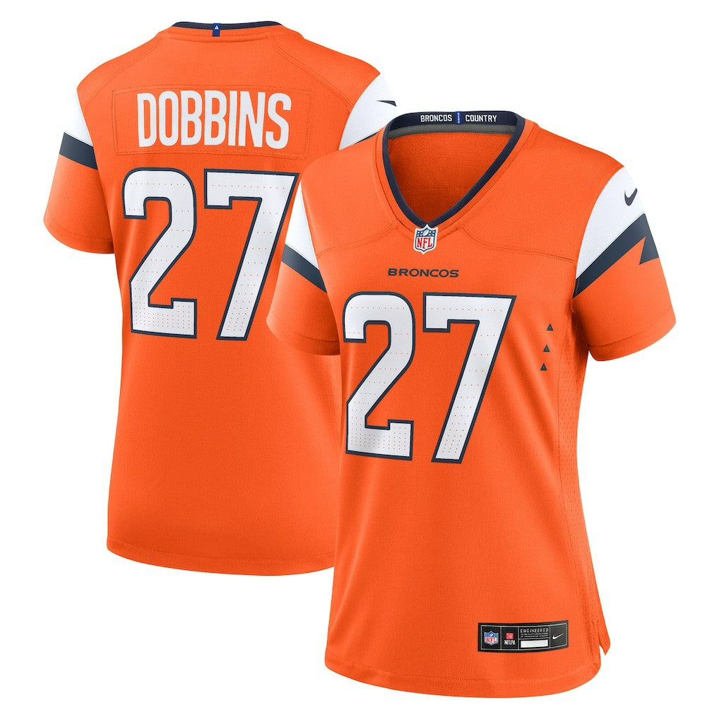 J.K. Dobbins Denver Broncos Women's Team Game Jersey - Orange Jerseys