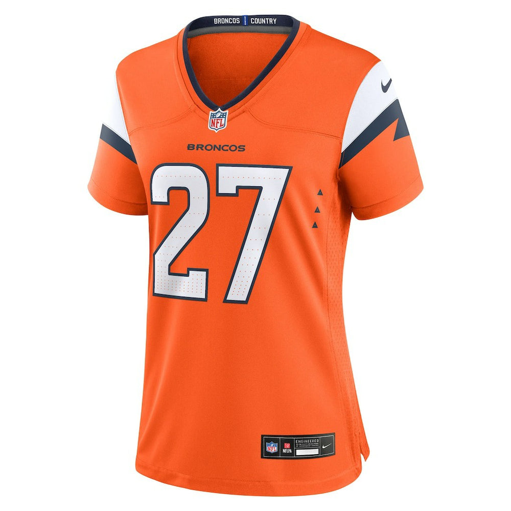 J.K. Dobbins Denver Broncos Women's Team Game Jersey - Orange Jerseys