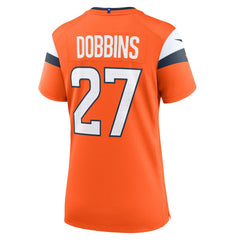 J.K. Dobbins Denver Broncos Women's Team Game Jersey - Orange Jerseys