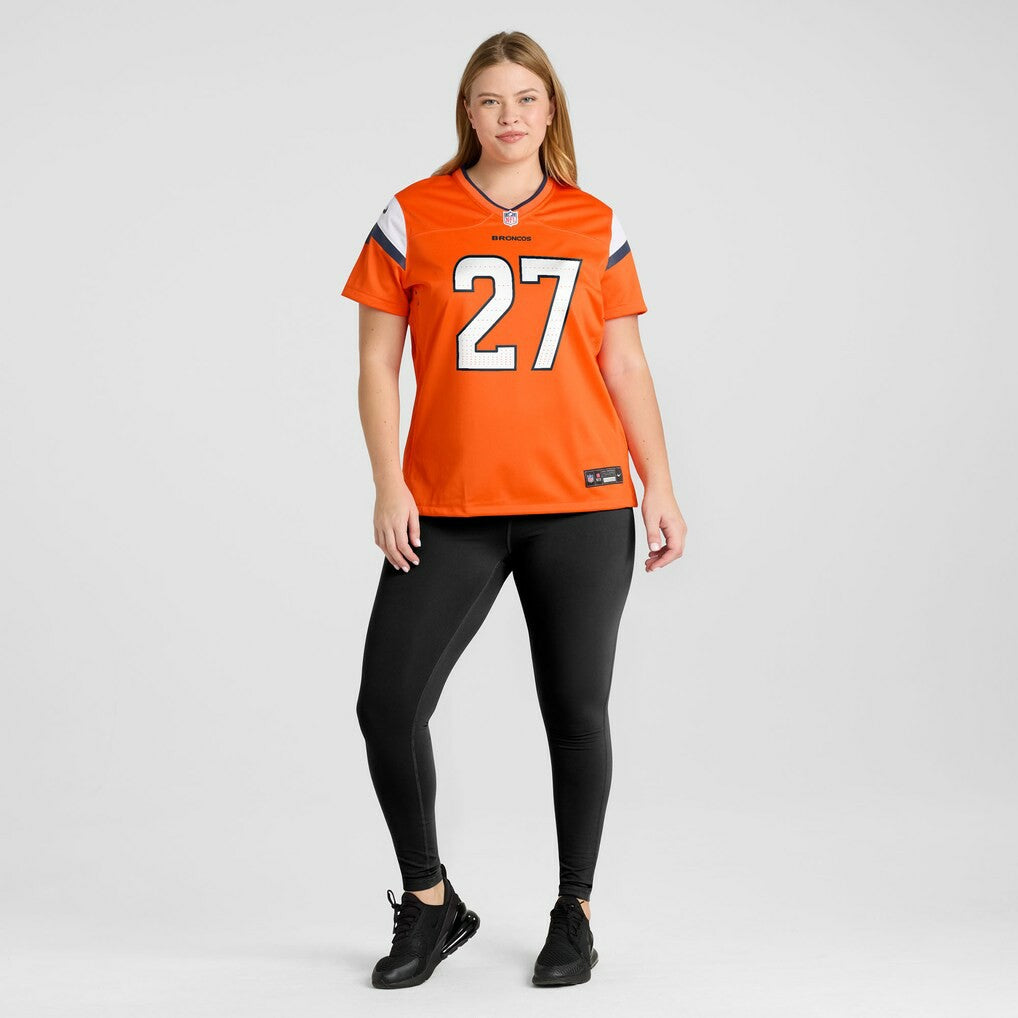 J.K. Dobbins Denver Broncos Women's Team Game Jersey - Orange Jerseys