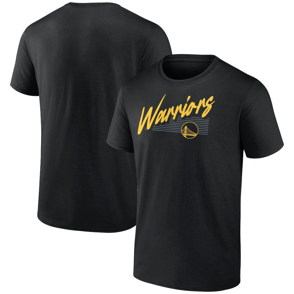 Golden State Warriors Color Block Slant Quick Strike T-Shirt Black