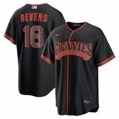 Rafael Devers San Francisco Giants Nike Alternate Replica Jersey - Black Jerseys