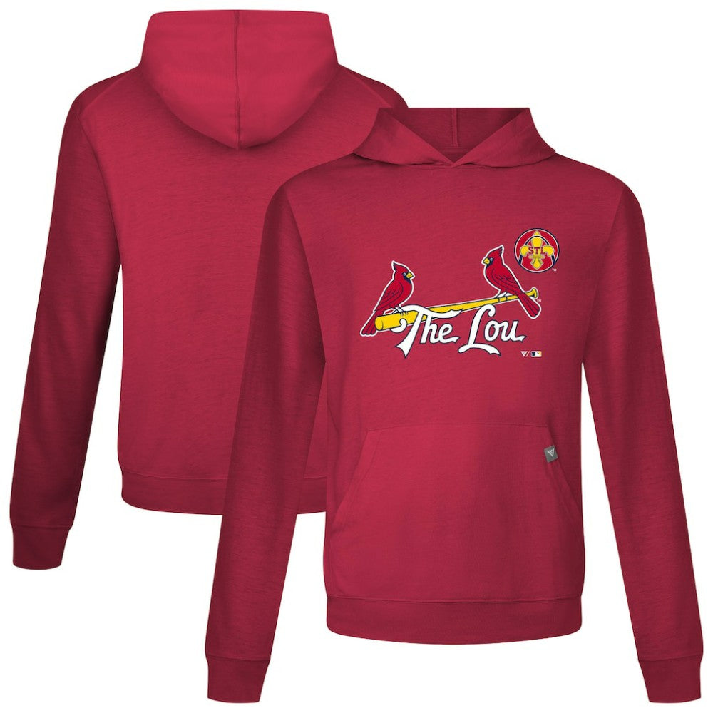 St. Louis Cardinals Levelwear City Connect Relay Core Logo Pullover Hoodie - Red Hoodies