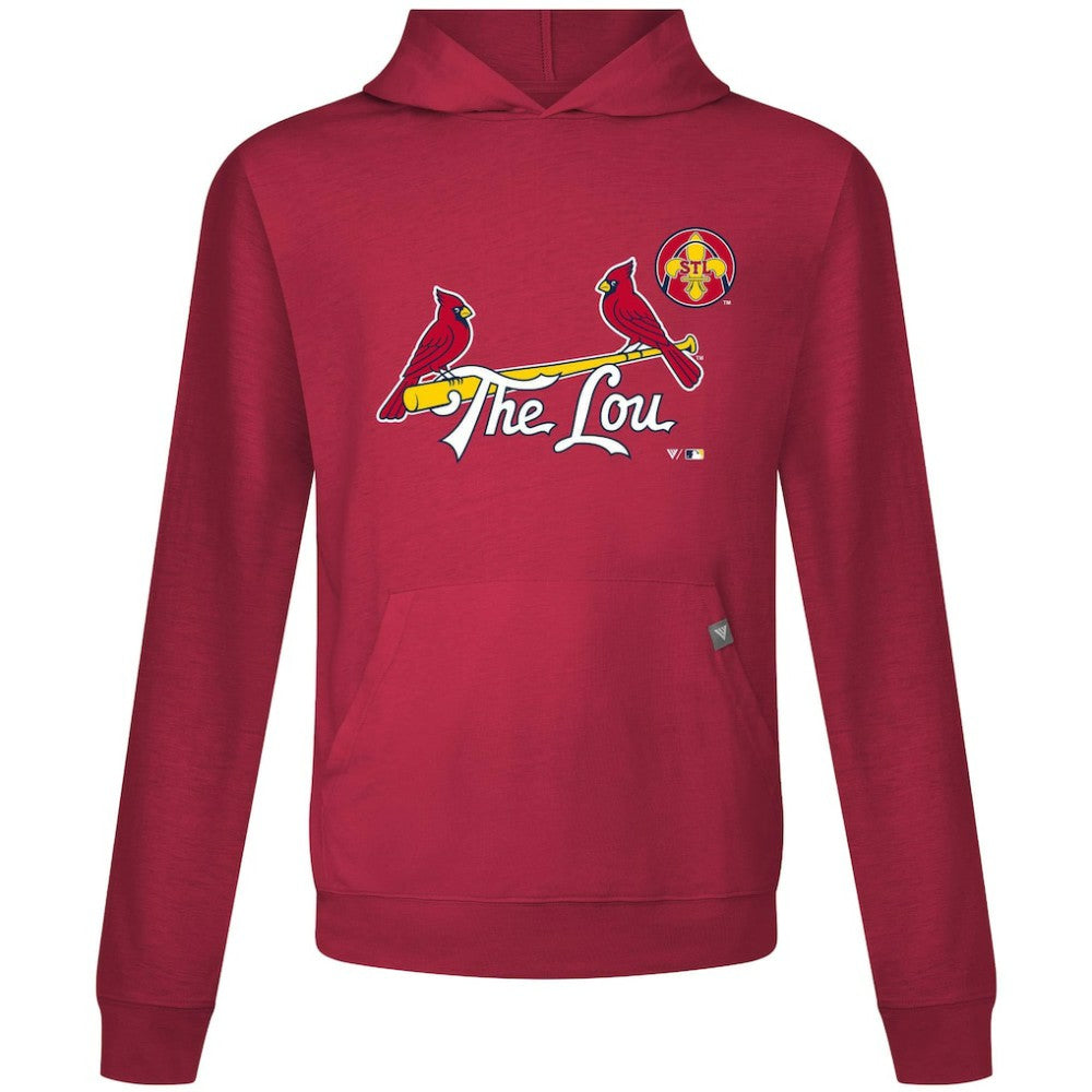 St. Louis Cardinals Levelwear City Connect Relay Core Logo Pullover Hoodie - Red Hoodies