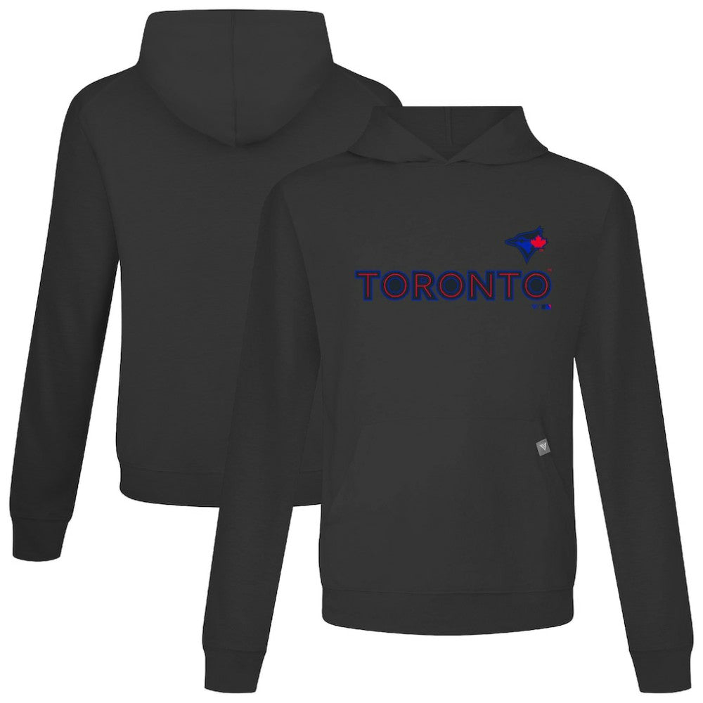 Toronto Blue Jays Levelwear City Connect Relay Core Logo Pullover Hoodie - Black Hoodies