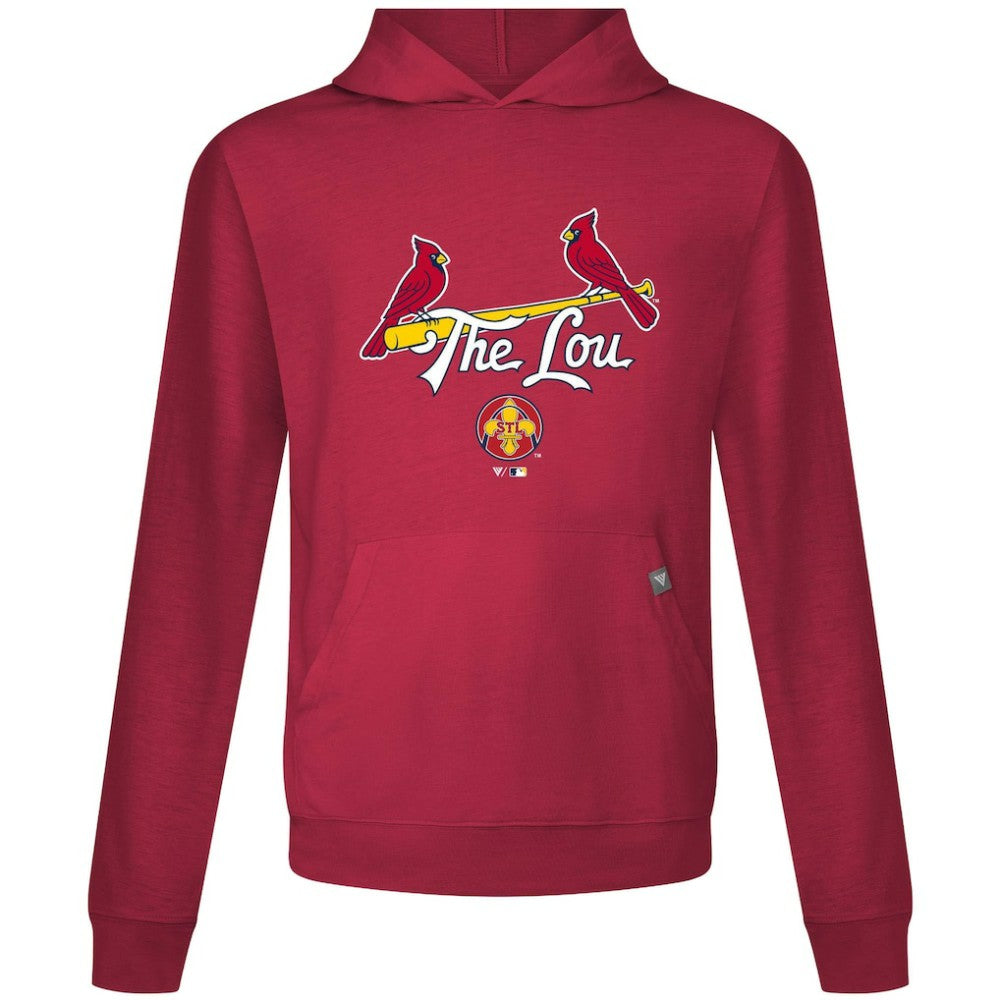 St. Louis Cardinals Levelwear City Connect Relay Back Splash Pullover Hoodie - Red Hoodies