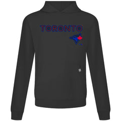 Toronto Blue Jays Levelwear City Connect Relay Back Splash Pullover Hoodie - Black Hoodies