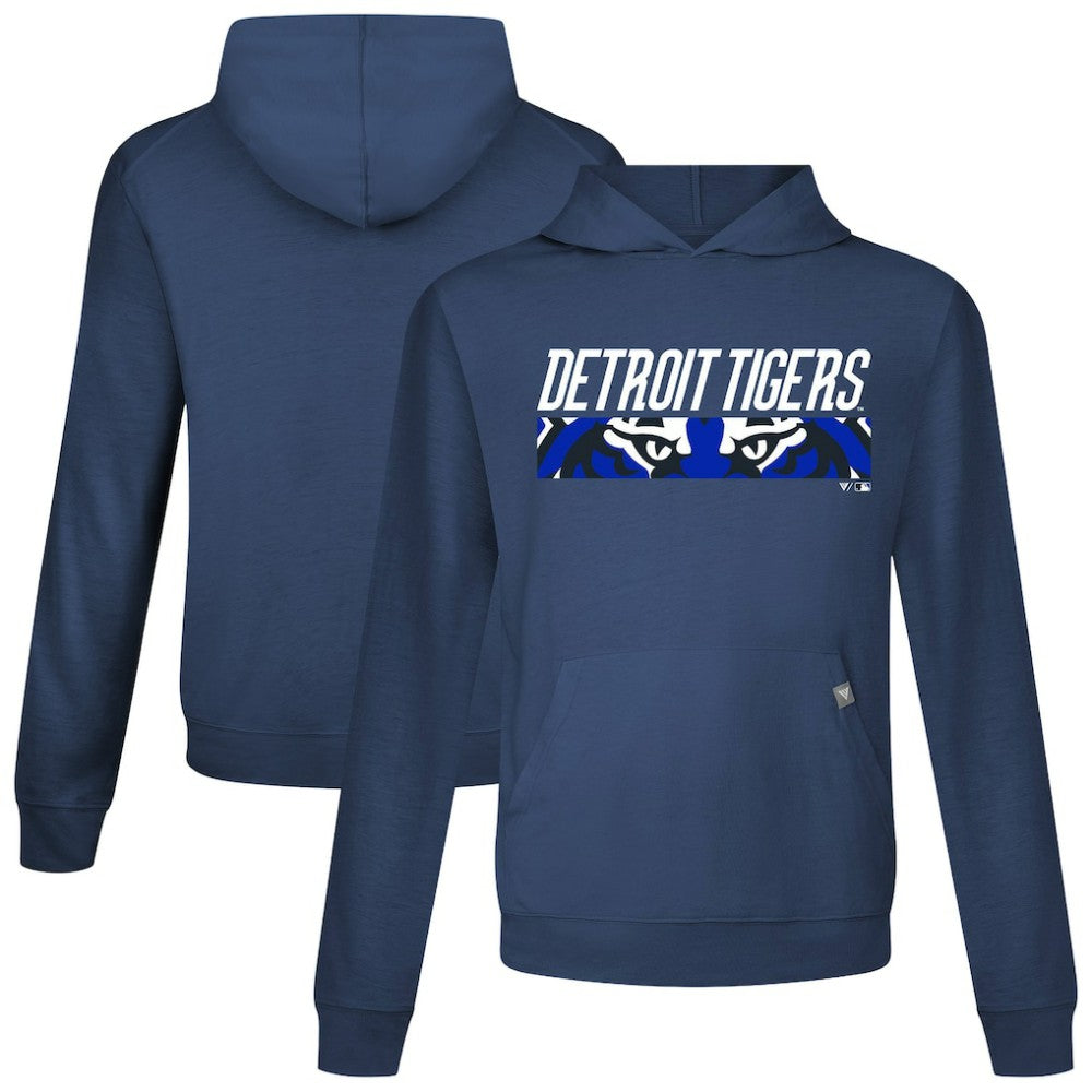 Detroit Tigers Levelwear City Connect Relay Back Splash Pullover Hoodie - Navy Hoodies