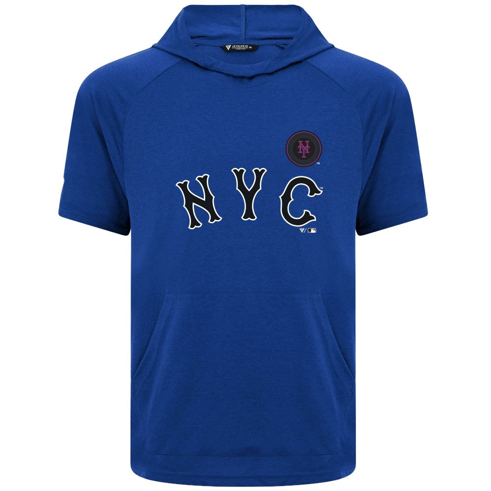 New York Mets Levelwear City Connect Phase Core Logo Pullover Hoodie T-Shirt - Royal Hoodies