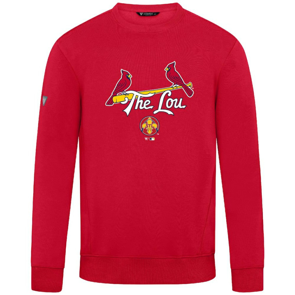 St. Louis Cardinals Levelwear City Connect Zane Back Splash Sweatshirt - Red Sweatshirts