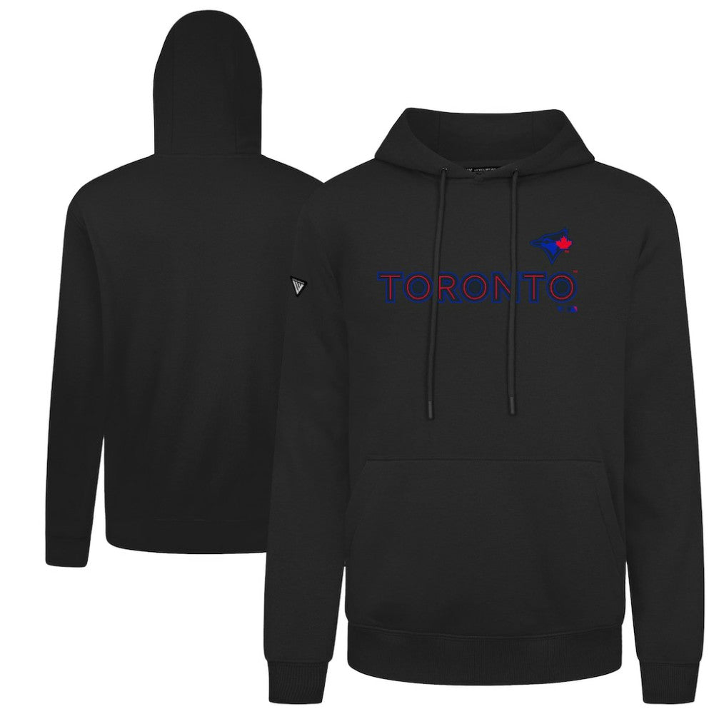 Toronto Blue Jays Levelwear City Connect Podium Core Logo Pullover Hoodie - Black Hoodies