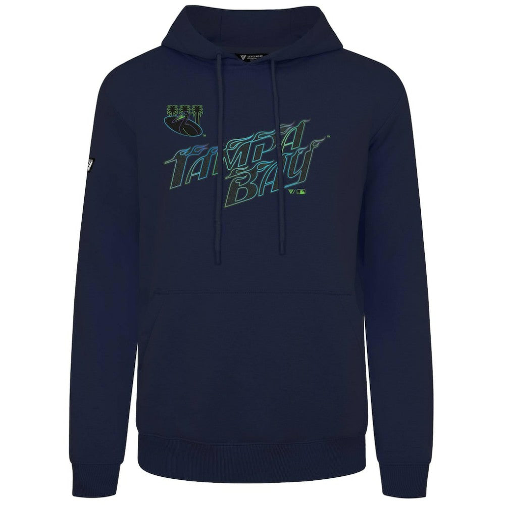 Tampa Bay Rays Levelwear City Connect Podium Core Logo Pullover Hoodie - Navy Hoodies