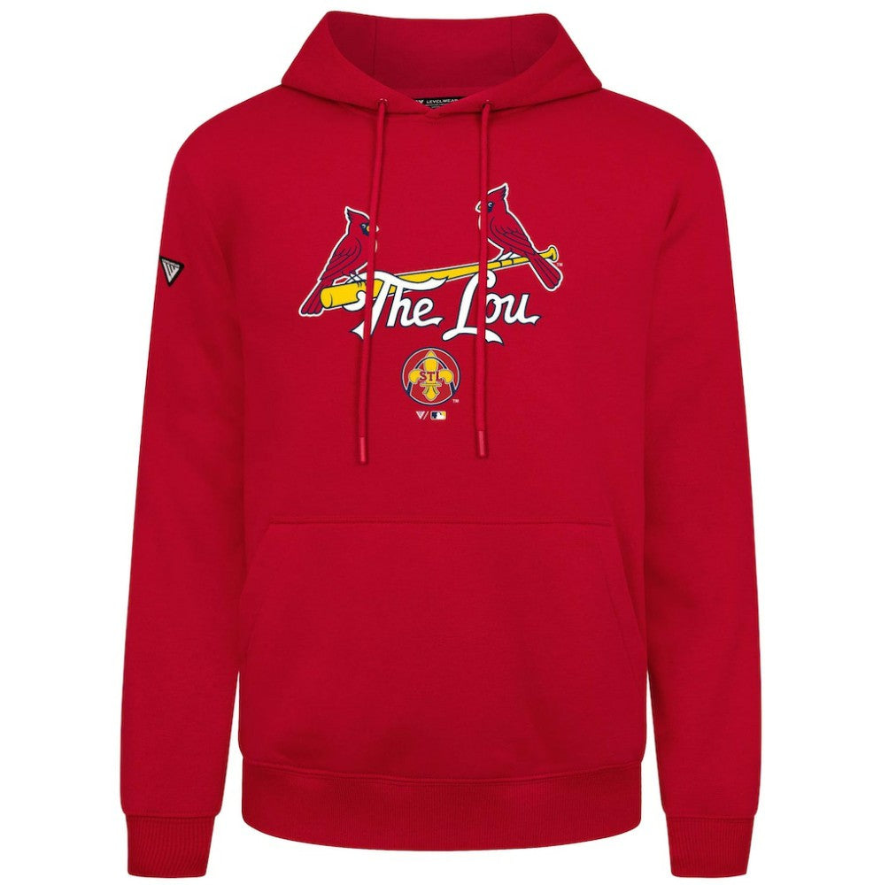 St. Louis Cardinals Levelwear City Connect Podium Back Splash Pullover Hoodie - Red Hoodies