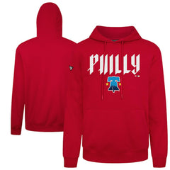 Philadelphia Phillies Levelwear City Connect Podium Back Splash Pullover Hoodie - Red Hoodies