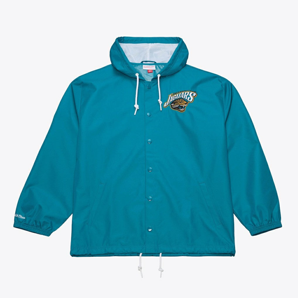 Jacksonville Jaguars Coaches Full-Snap Hooded Windbreaker Jacket - Teal Jackets