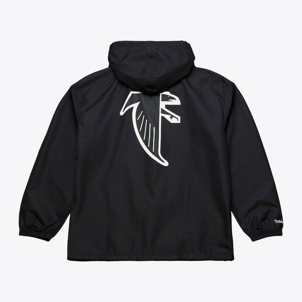 Atlanta Falcons Coaches Full-Snap Hooded Windbreaker Jacket - Black Jackets